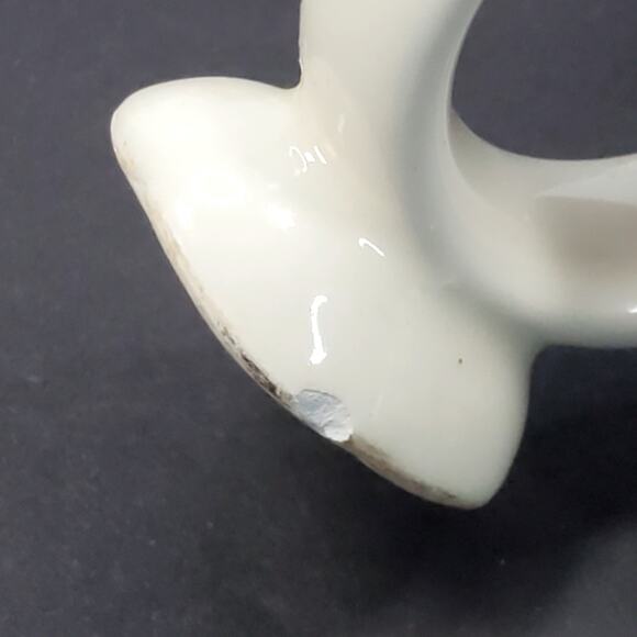 Vtg O'roark 1982 White Ceramic Napkin Ring Set Tableware Decor Retro Lot of 5 - Picture 4 of 8